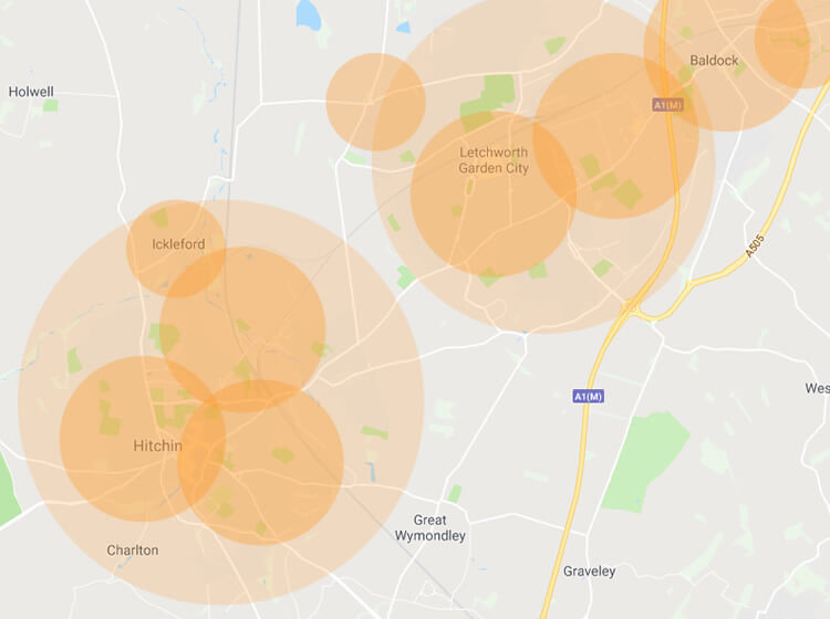 Letchworth Garden City and Hitchin Winter Gritting Coverage