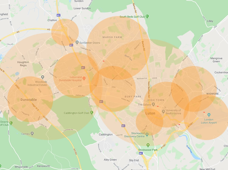 Luton Winter Gritting Coverage