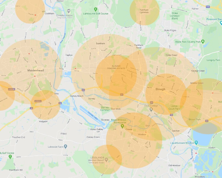 Slough Winter Gritting Coverage