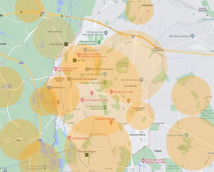 Uxbridge Winter Gritting Coverage