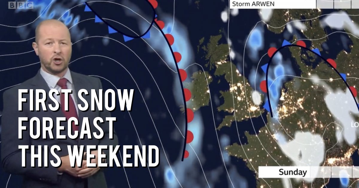 First Snow forecast this weekend